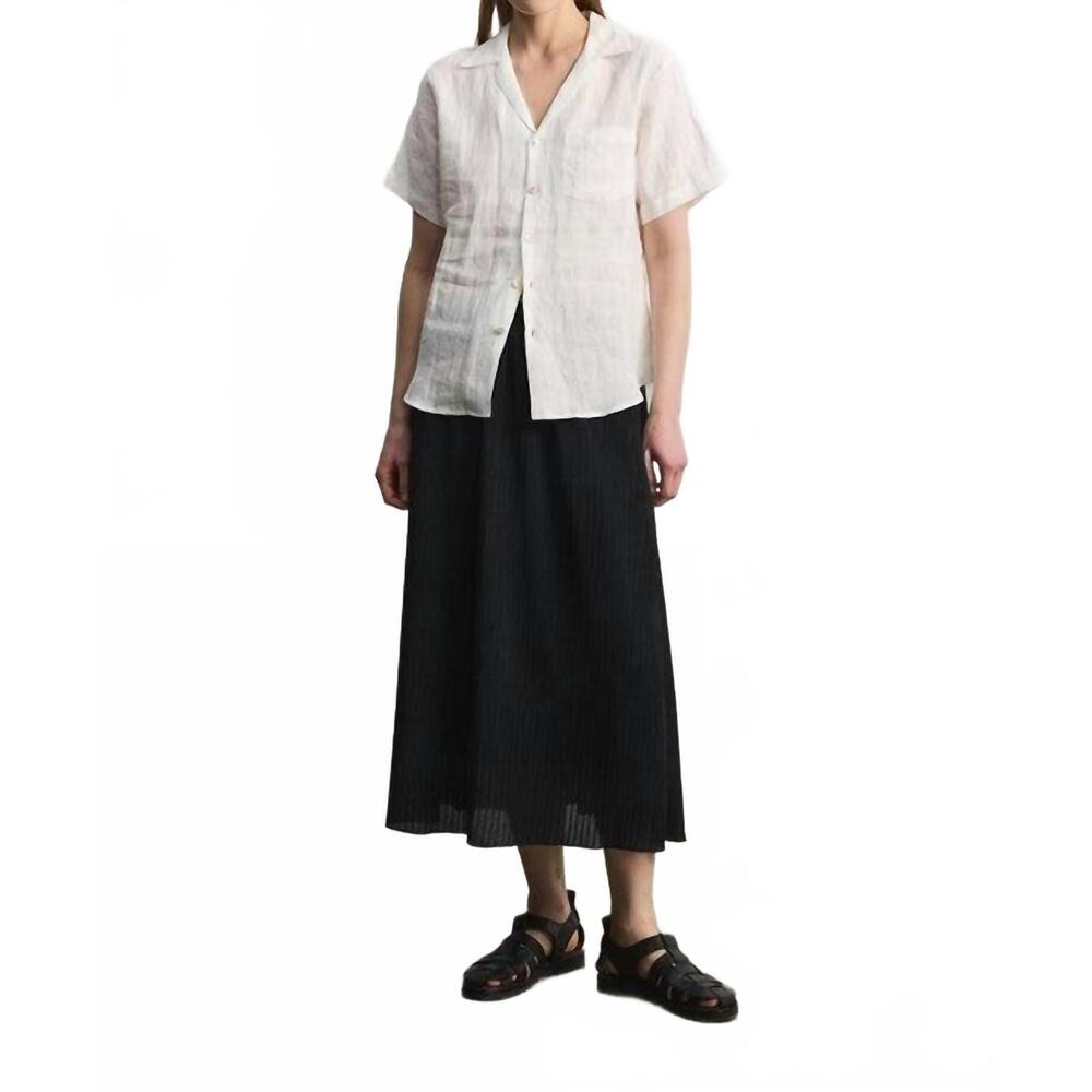 NEW ALL : ROW leslie plisse skirt in black